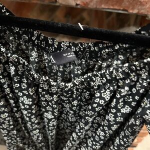 Zara Black and White Floral Dress